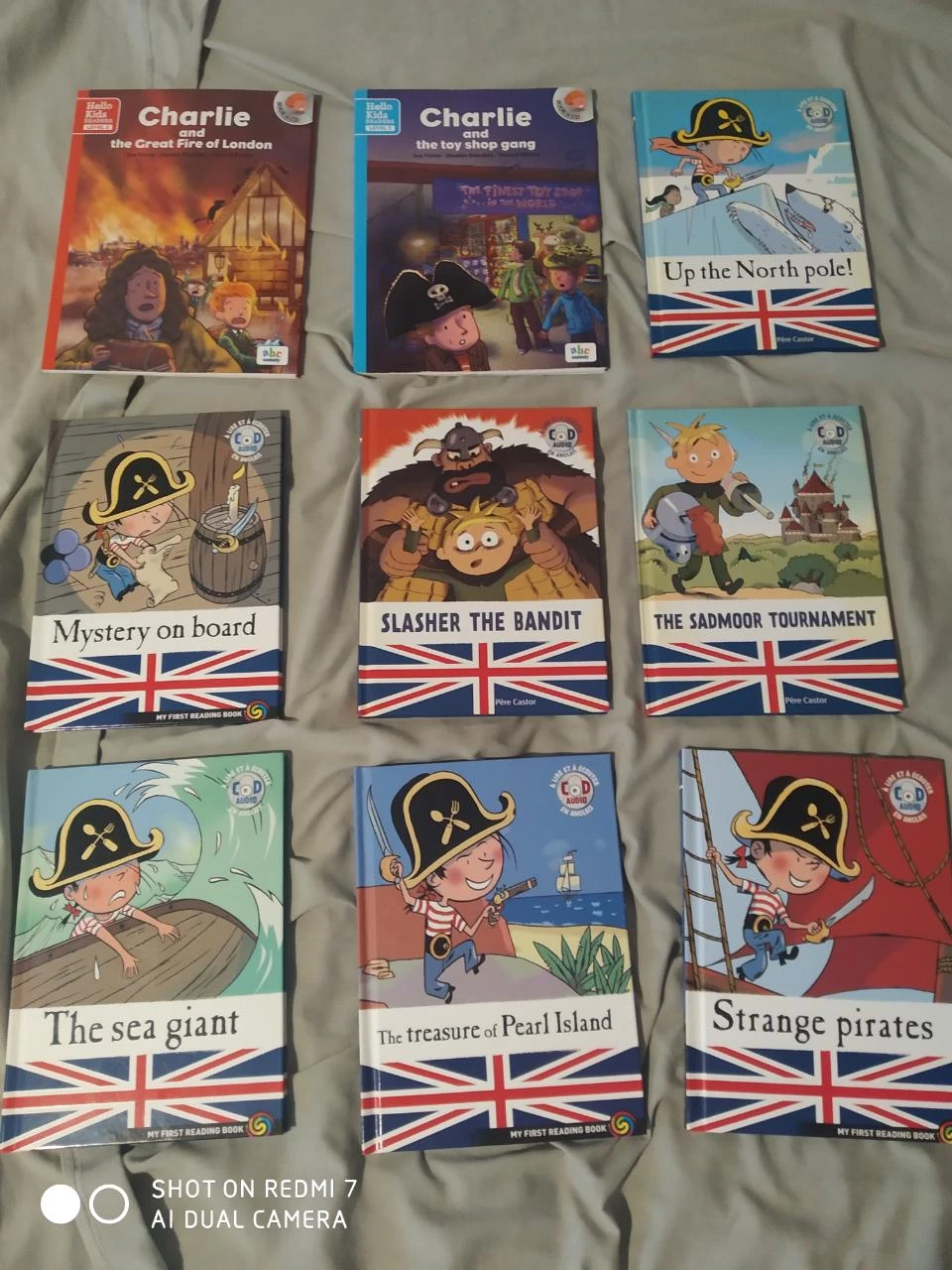 Lot de 9 livres d’anglais pour enfants avec CD audio